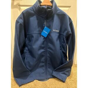 Columbia Men's Softshell Front-zip Jacket-XXL blue in color